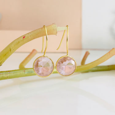Rose Quartz Drop Earrings